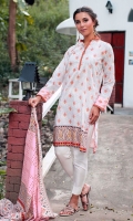 Shirt Front: Printed 1.25 meter Shirt Back: Printed 1.25 meter Sleeves: Printed 1 Pair Dupatta: Printed 2.5 meter Trouser: Dyed 2.5 meter