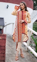 Shirt Front: Printed 1.25 meter Shirt Back: Printed 1.25 meter Sleeves: Printed 1 Pair Dupatta: Printed 2.5 meter Trouser: Dyed 2.5 meter