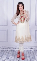 One Piece Embroidered Cotton Net Shirt