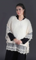 Embroidered Acrylic Free Size Poncho
