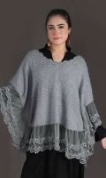 Embroidered Acrylic Free Size Poncho