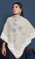  Embroidered Acrylic Free Size Poncho