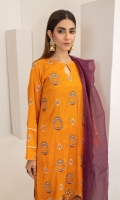 03 Piece Ready to Wear Embroidered Raw Silk