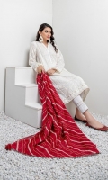 Dupatta: Dyed Emb Lawn - 01 Piece Shirt Front: Dyed Emb Lawn - 01 Piece Shirt Back: Dyed Lawn - 01 Piece Sleeves: Dyed Emb Lawn - 01 Pair Panel: EMB - 01 Piece Trouser: Dyed - 01 Piece