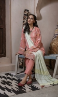 Dupatta: Fancy woven shawl - 01 Piece Shirt Front: Fancy Slub Peach Embroidered - 01 Piece Shirt Back: Fancy Slub Peach - 01 Piece Sleeves: Fancy Slub Peach Embroidered - 01 Pair Trouser: Dyed - 01 Piece