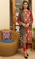 Dupatta: Digital printed linen - 01 Piece Shirt Front: Digital printed Embroidered linen - 01 Piece Shirt Back: Digital printed linen - 01 Piece Sleeves: Digital printed Embroidered linen - 01 Pair Trouser: Dyed - 01 Piece