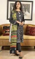 Dupatta: Digital Printed Cottel - 01 Piece Shirt Front: Dyed Embroidered Cottel - 01 Piece Shirt Back: Dyed Cottel - 01 Piece Sleeves: Dyed Embroidered Cottel - 01 Pair Trouser: Dyed - 01 Piece