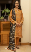 Dupatta: Digital Printed Cottel - 01 Piece Shirt Front: Dyed Embroidered Cottel - 01 Piece Shirt Back: Dyed Cottel - 01 Piece Sleeves: Dyed Embroidered Cottel - 01 Pair Trouser: Dyed - 01 Piece