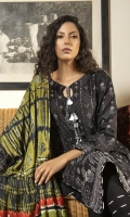 Dupatta: Digital Printed Cottel - 01 Piece Shirt Front: Dyed Embroidered Cottel - 01 Piece Shirt Back: Dyed Cottel - 01 Piece Sleeves: Dyed Embroidered Cottel - 01 Pair Trouser: Dyed - 01 Piece