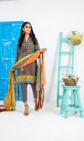 Dupatta: Printed Lawn 2.5 Meters Shirt Front: Printed Lawn 1.25 Shirt Back: Printed Lawn 1.25 Meters Sleeves: Printed Lawn 1 Pair Trouser: Dyed 2.5 Meters