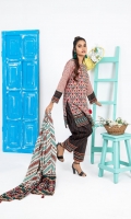 Dupatta: Printed Lawn 2.5 Meters Shirt Front: Printed Lawn 1.25 Shirt Back: Printed Lawn 1.25 Meters Sleeves: Printed Lawn 1 Pair Trouser: Printed 2.5 Meters