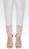 Straight pants with embroidery on organza.