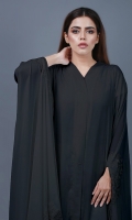 Cape style stitched. Neatly stitched lace on its borders and sleeves. With a hijab Lace on its borders is decorated with matching sequences to make it look more glamourous.