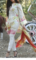03 pcs unstitched embroidered Lawn with Chiffon dupatta 