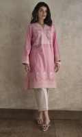 Dupatta : Broshia Net Dyed Shirt Front : Dyed Embroidered Trouser