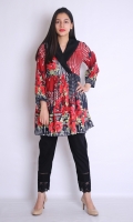 EMBROIDERED COAT COLLOR FORCK WITH STRAIGHT HEIM AND STRAIGHT SLEEVES GATHERED SLEEVES