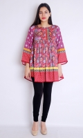 FRONT BACK PRINTED FULL LENGTH STRAIGHT EMBROIDERED SLEEVES BOAT NECK FROCK STYLE