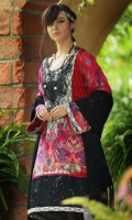 Shawl :	Dyed-Embroidered	2.5 Meters Dupatta : Chiffon-Printed	2.5 Meters Shirt Front :	Dyed-Embroidered	1.25 meters Shirt Back :	Dyed	1.25 meters Sleeves :	Dyed-Embroidered	1 Pair Trouser: Printed	2.5 Meters Panel :	Embroidered	1 Piece Panel:	Printed	1 Piece Border :	Embroidered	1 Piece Velvet :	Dyed	1 Piece