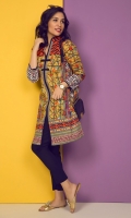 PRINTED SHIRT  SHERWANI COLLOR WITH SLIT FRONT OPEN FULL LENGTH STRAIGHT SLEEVES PRINTED BACK 