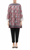 PRINTED FROCK BOAT NECK FULL LENGTH STRAIGHT SLEEVES PRINTED BACK LACE PRINTED FROCK BOAT NECK FULL LENGTH STRAIGHT SLEEVES PRINTED BACK LACE