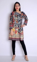 PRINTED FRONT BACK FULL LENGTH STRAIGHT SLEEVES SIDE SHOULDER CUT WITH STRAIGHT HEIM BUTTONS ON NECKLINE