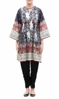 PRINTED KURTA ROUND NECK FULL LENGTH STRAIGHT SLEEVES STRAIGHT HEM PRINTED BACK LACE AND TASSELS PRINTED KURTA ROUND NECK FULL LENGTH STRAIGHT SLEEVES STRAIGHT HEM PRINTED BACK LACE AND TASSELS
