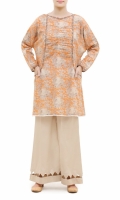 PRINTED FROCK ROUND NECK FULL LENGTH STRAIGHT SLEEVES SIDE POCKETS , PRINTED BACK LACE PRINTED FROCK ROUND NECK FULL LENGTH STRAIGHT SLEEVES SIDE POCKETS , PRINTED BACK LACE