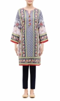 PRINTED KURTA ROUND NECK FULL LENGTH STRAIGHT SLEEVES STRAIGHT HEM PRINTED BACK TASSELS AND PEARLS PRINTED KURTA ROUND NECK FULL LENGTH STRAIGHT SLEEVES STRAIGHT HEM PRINTED BACK TASSELS AND PEARLS
