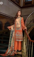 Neck Front     | Digital Printed Lawn with Embroidered Neck (1.25M)  Back                | Luxury Digital Printed Lawn Back  (1.25M) Sleeves           | Luxury Embroidered Lawn Sleeves  (1M)  Dupatta          |  Luxury Jacquard Chiffon Dupatta (2.5M) Trouser           | Cambric Cotton Trouser (2.5M)