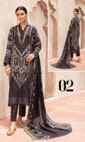 - Printed & Embroidered Lawn Chikankari Shirt - Lawn Dupatta - Plain Trouser