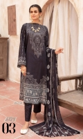 - Printed & Embroidered Lawn Chikankari Shirt - Lawn Dupatta - Plain Trouser