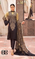 - Printed & Embroidered Lawn Chikankari Shirt - Lawn Dupatta - Plain Trouser