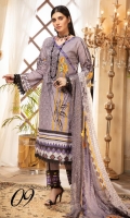 Chikenkari Embroidered Lawn Shirt Sequence Crinkle Chiffon Dupatta Plain Trouser