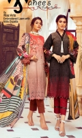Embroidered Lawn Chikenkari Shirt Lawn Dupata Plain Trouser