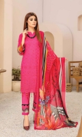 Lawn Embroidered Shirt Embroidered Sleaves With Voil Dupatta Plain Trouser