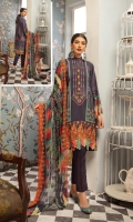 - Embroidered Viscous Shirt - Embroidered Crinkle Dupatta - Plain Trouser