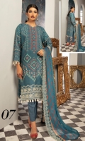- Embroidered Viscous Shirt - Embroidered Crinkle Dupatta - Plain Trouser
