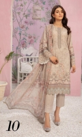 - Printed Sequence Chikankari Karandi Shirt - Crinkle Dupatta - Plain Trouser