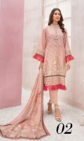 - Printed Sequence Chikankari Karandi Shirt - Crinkle Dupatta - Plain Trouser