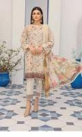 Embroidered Lawn Shirt Crinkle Chiffon Dupatta Plain Trouser