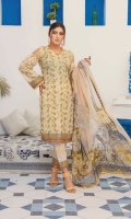 Embroidered Lawn Shirt Crinkle Chiffon Dupatta Plain Trouser