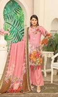 Embroidered Chikankari Pashmina Wool Shawl Plain Trouser