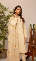 BEIGE SCREEN PRINTED KURTA WITH FINE LACE AND STITCHING DETAILS. STRAIGHT PANTS. FOIL PRINTED CHIFFON DUPATTA.