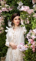 Self Jacquard lawn With Embridery And Mirrior Work Front = 1.15 Meter  Self Jacquard Embroided Lawn Back  = 1.15 Meter  Self Jacquard Embroided Lawn Sleeves = 0.65 Meter  Schiffli Embroided Cotton Trousers = 2.5 Meter  Net Dupatta With Embroidery And Mirrior Work = 2.5 Meter  Organza Embroided Border With Mirror Work For Front Hem = 0.70 Meter