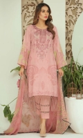 Embroidered Karandi Shirt Printed Chiffon Dupatta Dyed Trouser