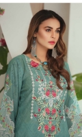 Embroidered Karandi Shirt Printed Chiffon Dupatta Dyed Trouser