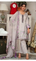 Embroidered Karandi Shirt Bimber Chiffon Embroidered Dupatta Dyed Trouser