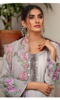 Embroidered Karandi Shirt Bimber Chiffon Embroidered Dupatta Dyed Trouser