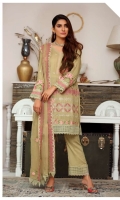 Embroidered Karandi Shirt Bimber Chiffon Embroidered Dupatta Dyed Trouser