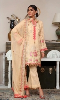 Embroidered Karandi Shirt Bimber Chiffon Embroidered Dupatta Dyed Trouser